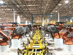 Automotive Body-in-White Welding Line Display